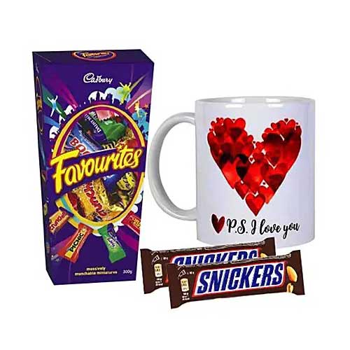 PersonalizedI Love You Mug And Chocolates Combo